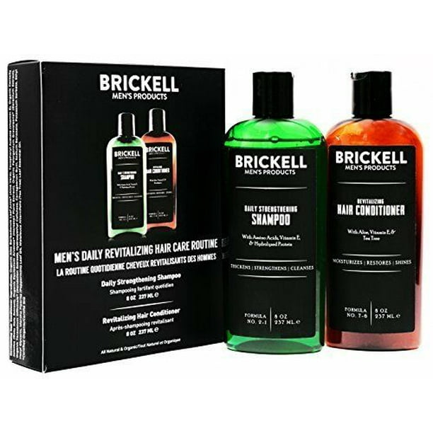 Brickell Men S Strengthening Revitalizing Hair Care Shampoo Conditioner 8 Oz Walmart Com Walmart Com