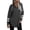 Grey, variant on Women's Drawstring Hoodie Plus Size Long Sleeve Sweatshirts for Women Side Slite Oversized Tunic Tops