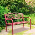 thumbnail image 1 of Patio Premier Perched Birds Metal Park Bench - Red …, 1 of 2
