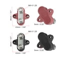 thumbnail image 5 of 4pcs Bus Bar Junction Block 5/16" M8 Dual Power Post Insulated Terminal Stud Distribution Block for Auto Car Black Red, 5 of 6