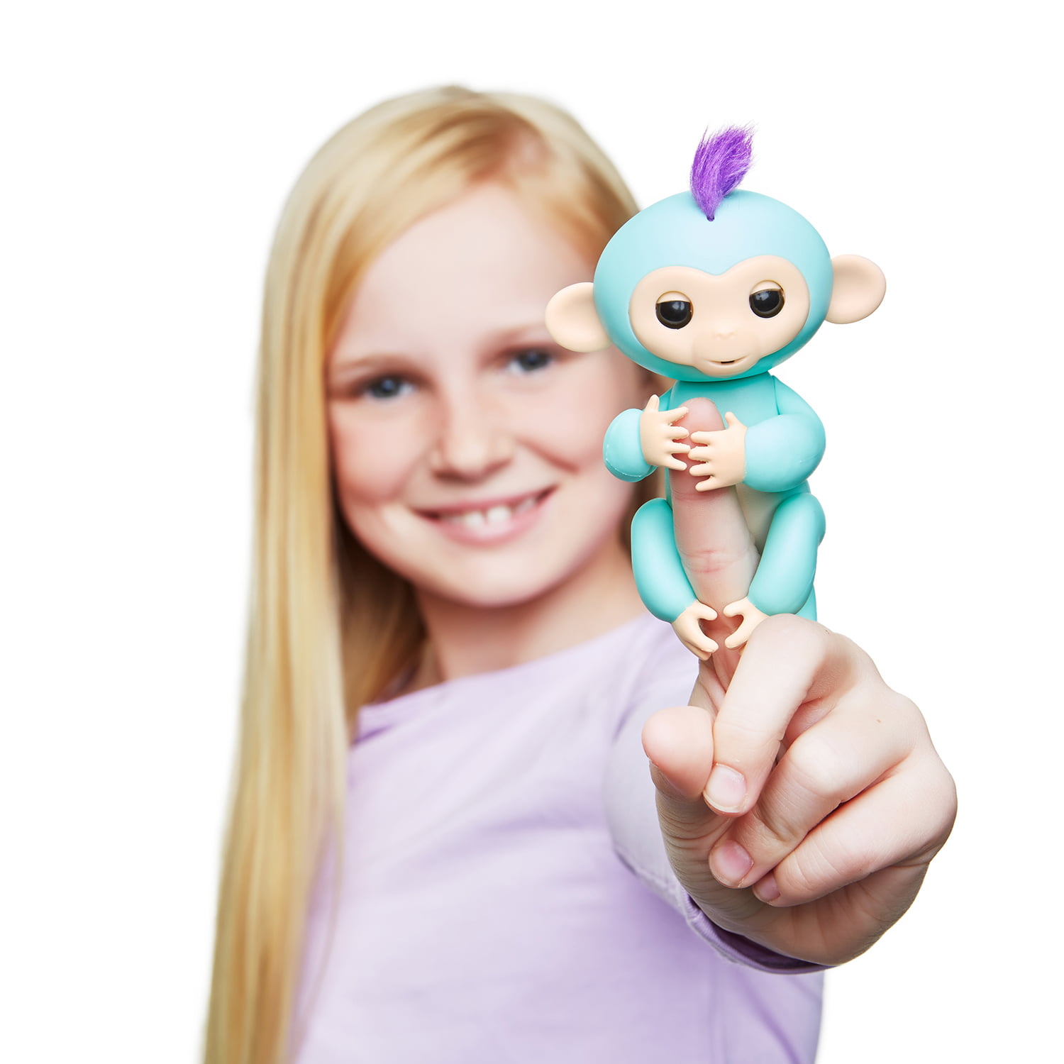 WowWee Fingerlings Zoe Baby Monkey Interactive Toy 100 Authentic Turquoise for sale online
