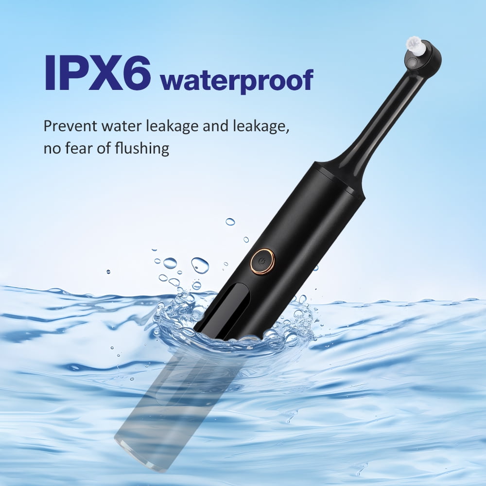 Tooth Polisher, Rechargeable Tooth Whitening Kit for Teeth Daily Whitening and Cleaning, Electric Dental Polisher with 5 Brush Heads, 4 Speed Modes, Waterproof, LED Light