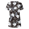 thumbnail image 4 of Fiudx Ofertas Flash Artículos En Oferta Blusa Casual de Manga Corta con Estampado de Botones y Cuello Redondo para Mujer, 4 of 5