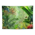 thumbnail image 5 of Creowell  Tropical Rainforest Landscape Tapestry, Jungle Tiger Plant Natural Scenery Tapestry Wall Hanging, Bed Cover Mural Home Decor  60x50inch, 5 of 6