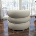 thumbnail image 5 of SEYNAR Teddy Swivel Rainbow shape Chair Accent Chair, Comfy Boucle Barrel Garden Armchair Sofa for Living Room, 5 of 10