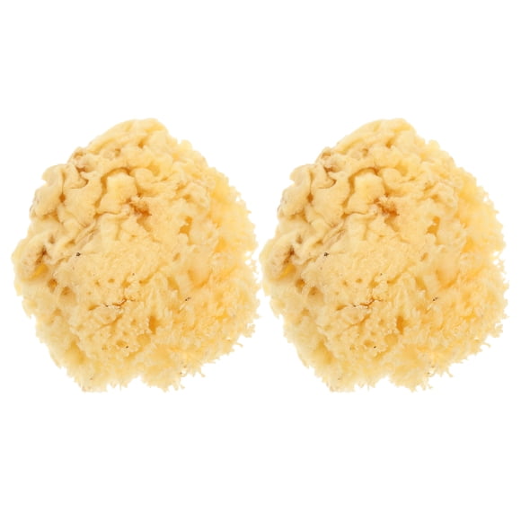 HAMPPLIES 2Ud Esponjas Naturales De Mar Para Pintura Amarillas Para Textura Y Aplicaciones Acrílicas