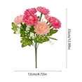 thumbnail image 2 of Artificial Small Tea Bud Fake Flowers, Silk Floral Bouquet for Wedding Mother's Day Bridal Decor, Realistic Faux Flower Arrangement for Home Table and Mantel Decor, F, 2 of 6