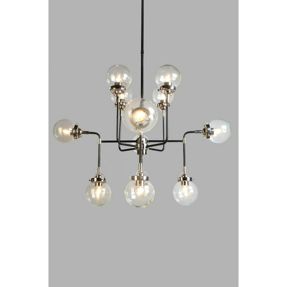 Gemma Transitional Cast Iron Pendant in Black