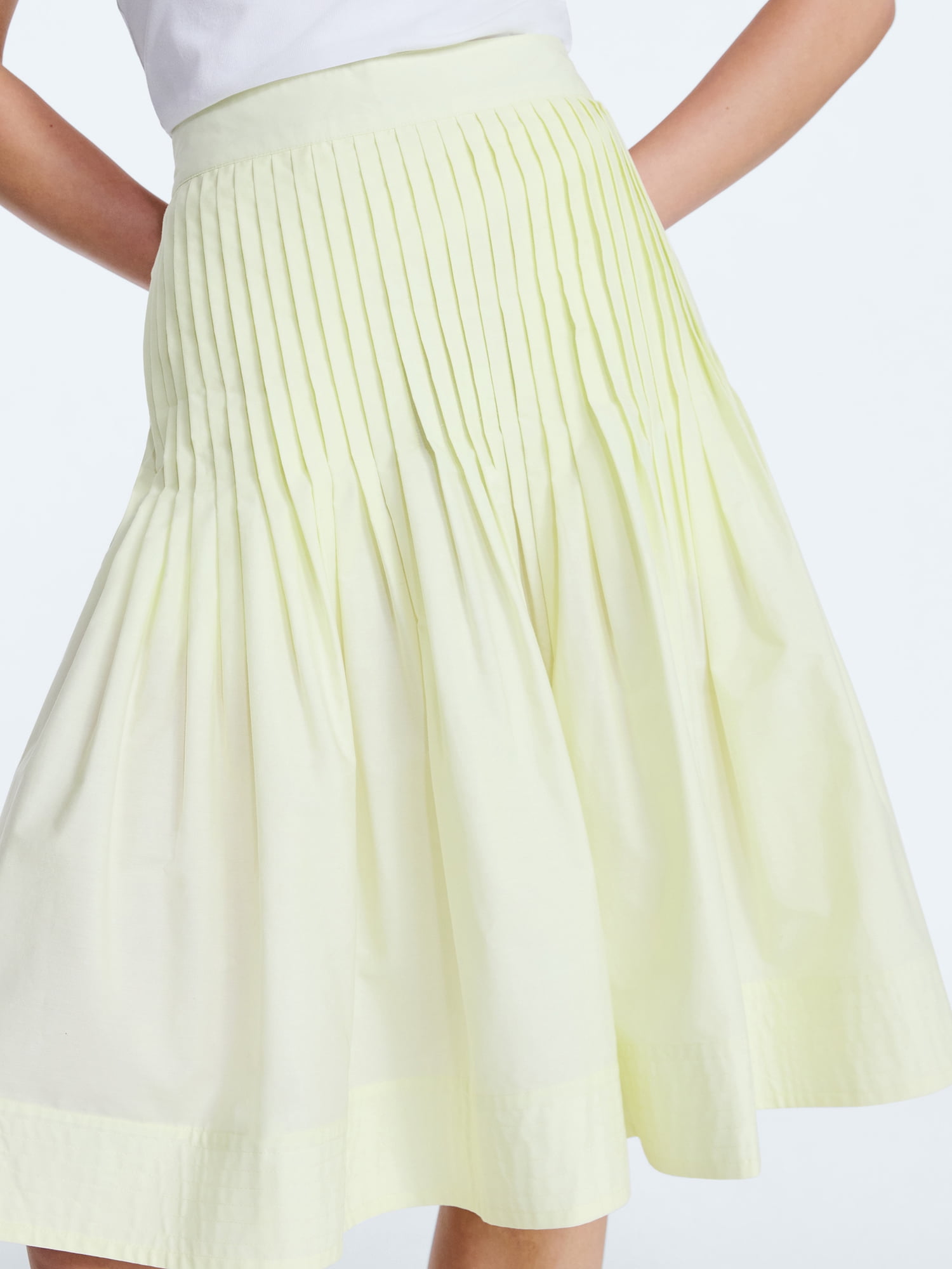 Free Assembly Women's Pintuck Knee Length Skirt, Sizes XS-XXL