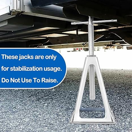 Bonison  RV Stabilizer Jacks Set of 4 - Aluminum Trailer Stabilizer Jacks Support Up to 7500 Lbs, Adjustable from 11" to 17" - Camper Jacks & Stabilizer Jacks for Travel Trailers & RVs