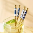 thumbnail image 3 of JANDEL Gold-Plated Stainless Steel Coffee Beverage Stirrers Stir Cocktail Drink Swizzle Stick with Ceramic Decoration, Style F, 3 of 12