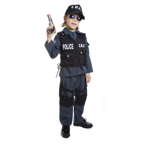 Set de disfraces para niños SWAT Police Officer Dress Up America