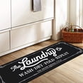thumbnail image 3 of Findosom 20"x60" Farmhouse Laundry Room Rug Non Slip Rubber Laundry Runner Rug Waterproof Washable Indoor Laundry Rugs and Mats for Kitchen Floor Laundry Room Bathroom Hallway Entryway Decor Black, 3 of 8