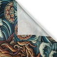 thumbnail image 2 of Ambesonne Occult Art Kitchen Curtains, Mystic Forest Arcane, 55"x39", Persian Orange and Dark Teal, 2 of 3