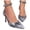 Silver, variant on ZACPNCV Womens Plus Size Snake Print Pumps Pointed Toe Lace Up Stiletto Breathable Heels Summer