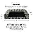 thumbnail image 2 of FurHaven Southwest Kilim Orthopedic Sofa Pet Bed for Dogs & Cats - Black Medallion, Medium, 2 of 13