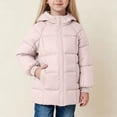 thumbnail image 2 of Ymyiu Kids Winter Coat Boys Girls Long Lightweight Hooded Puffer Jacket Packable Autumn and Winter Long Down Coats Size 7-8 Years(Pink, 7-8 Years), 2 of 7