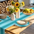 thumbnail image 4 of Teal Ombre Round 13 Inch Placemats Set of 8, Modern Abstract Art Farmhouse Gradient HeatResistant Non Slip Place Mats for Dining Table, Wipeable Braided Kitchen Table Mats for Housewarming, 4 of 9