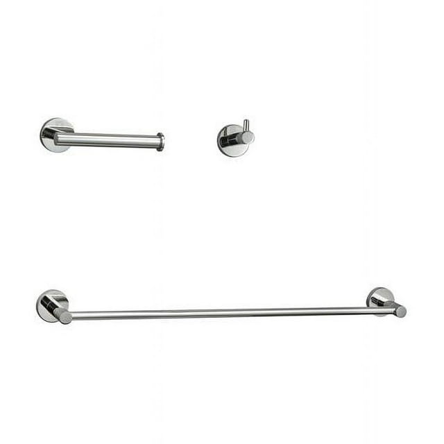 Elegant Kitchen & Bath HWB-11S3HPCH Freya 3 Piece Bathroom Hardware Set, Chrome