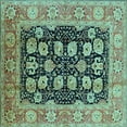 thumbnail image 1 of Ahgly Company Indoor Square Oriental Light Blue Industrial Area Rugs, 8' Square, 1 of 4