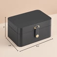 thumbnail image 3 of Nordic Hygge 2-Layer Portable Travel Jewelry Case, Gray Luxe Organizer, 3 of 8
