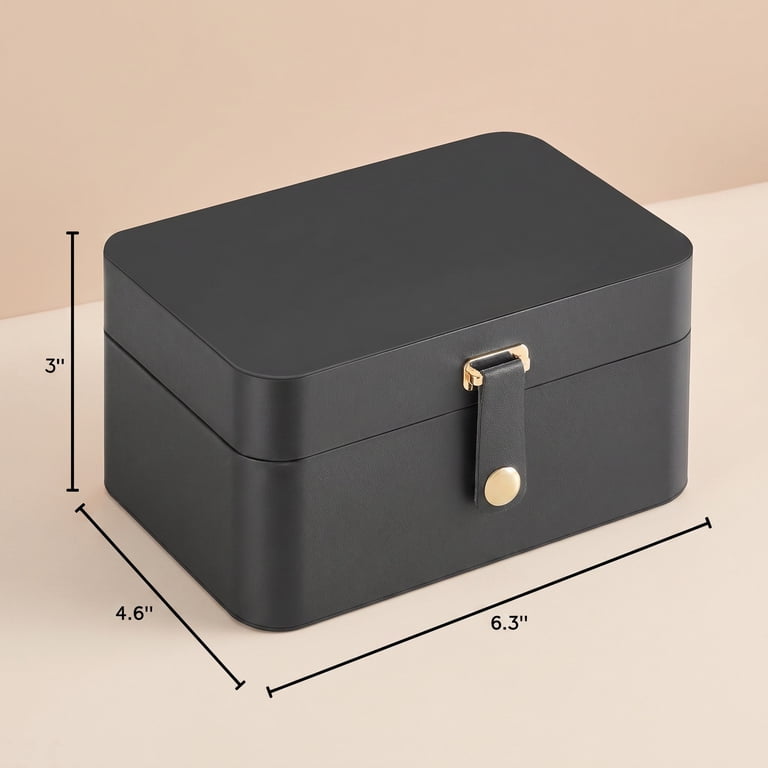 2-Layer Travel Jewelry Case, Gray photo 3