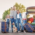 thumbnail image 3 of Gowill 4 Piece Luggage Set 27/23/19/14 inch Hardshell Lightweight Carry-on and Checked Suitcase with Spinner Wheels.Navy Tan, 3 of 12