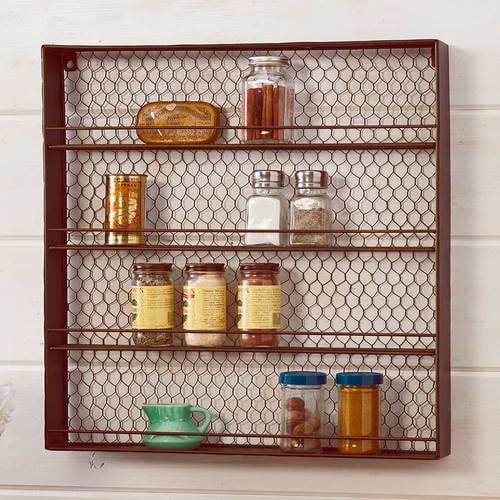Farmhouse Kitchen Spice Rack Bronze