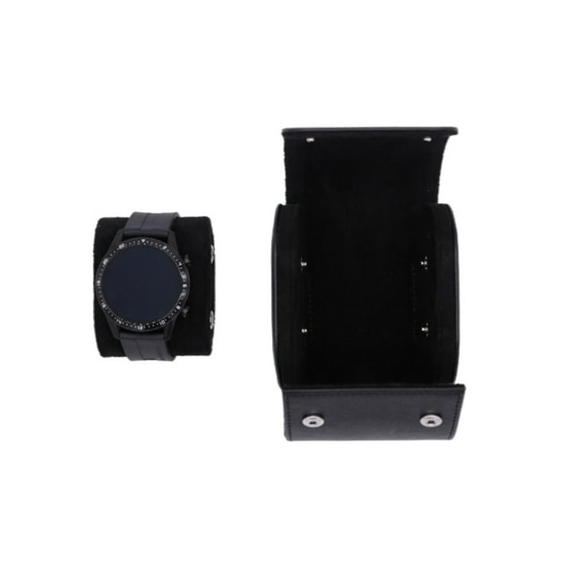 CAROOTU Multifunctional Watch Roll Travel Case Leather Watch Roll Box Watch Roll Organizer for Men