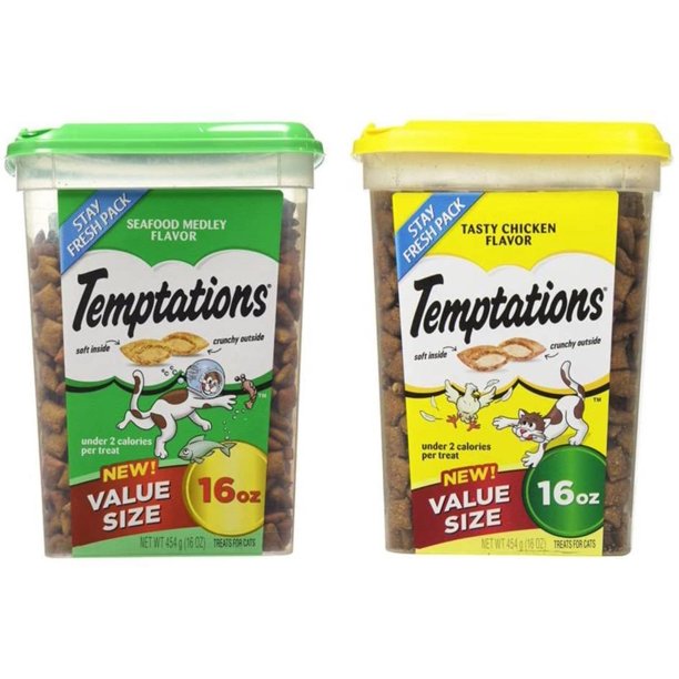 Value Size Temptations Treats for Cats Bundle Seafood Medley Flavor