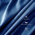 thumbnail image 2 of DriftAway Velvet Blackout Curtains Navy Room Darkening Curtains 108 Inches Long 2 Panel Set Super Soft luxury Thermal Insulated Drapes for living room Back Tab and Rod Pocket Navy Blue 52 inch wide, 2 of 8