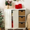 thumbnail image 3 of Beadboard Wooden Storage Cabinets 30"H or Set of 3 Baskets - Gray Storage Unit, 3 of 21