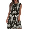 thumbnail image 4 of Womens Summer Dresses 2026 Beach Cover Up Casual Sleeveless Floral Print Tank Loose Sundress with Pocket Gray 2XL, 4 of 7