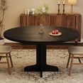 thumbnail image 1 of QinaQin Round Dining Table for 4, 47 Inch Dining Room Table with Wooden Base for Kitchen or Living Room, Table Only, 1 of 7