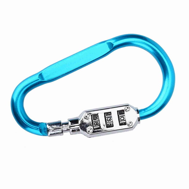 Catabinador de Seguridad Locera Langger Carabiner Candado de 3 Dígitos Combinación de 3 Dígitos