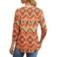 thumbnail image 5 of Fantaslook Womens Plus Size Tops 3/4 Sleeve Pleated Dressy Blouses Crew Neck Casual Tunic Tops Summer Shirts, 5 of 8