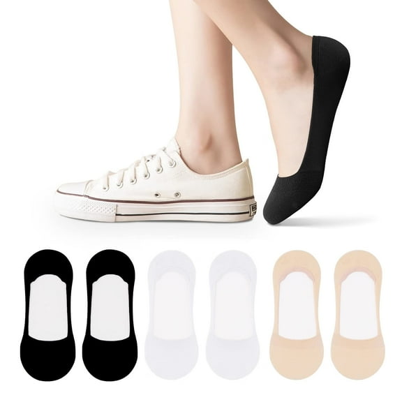 SIMIYA 12 Pairs No Show Socks Women for Flats 6 to 18 Pairs Non Slip Invisible Ultra Low Cut Socks Shoe Size 5-8