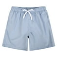 thumbnail image 4 of KPOPLK Mens Swim Trunks Quick Dry Board Shorts Breathable Hawaii Beach Shorts Swimwear Bathing Suits with Pockets(Light Blue,XL), 4 of 5