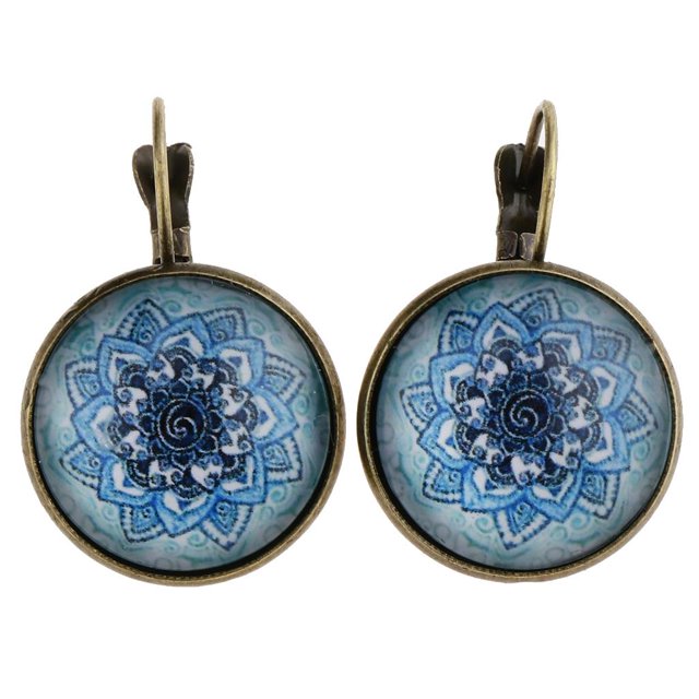 Pendientes colgantes Colgante par Tipo Sunnimix Pendientes de flores de Bohemia