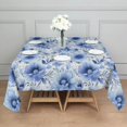 thumbnail image 3 of Pioneer Flower Floral Print Pattern Square Tablecloth,Waterproof Square Table Cover,Wipeable Spillproof Washable Table Cover for Home Kitchen Party Decor 60"x60"(152x152cm), 3 of 6