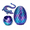 Purple and Blue, variant on 3D Printed Dragon Statue, 1 Count Colorful Gradient Design Dragon Egg Ornament, Stuffing Easter Eggs, Creative Desktop Decoration for Home Office, Home Decor Supplies, Collectible Figurines
