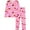 Pink Doughnut, variant on WIBACKER 1-12Years Kids Girls Pajamas Set Toddler Girl Long Sleeve Tops and Pants 2 Piece Pjs Sleepwear Unicorn Jammies