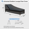 thumbnail image 2 of Funda Impermeable Negra para Sillón Tumbona de Patio OutdoorLines, 2 of 9
