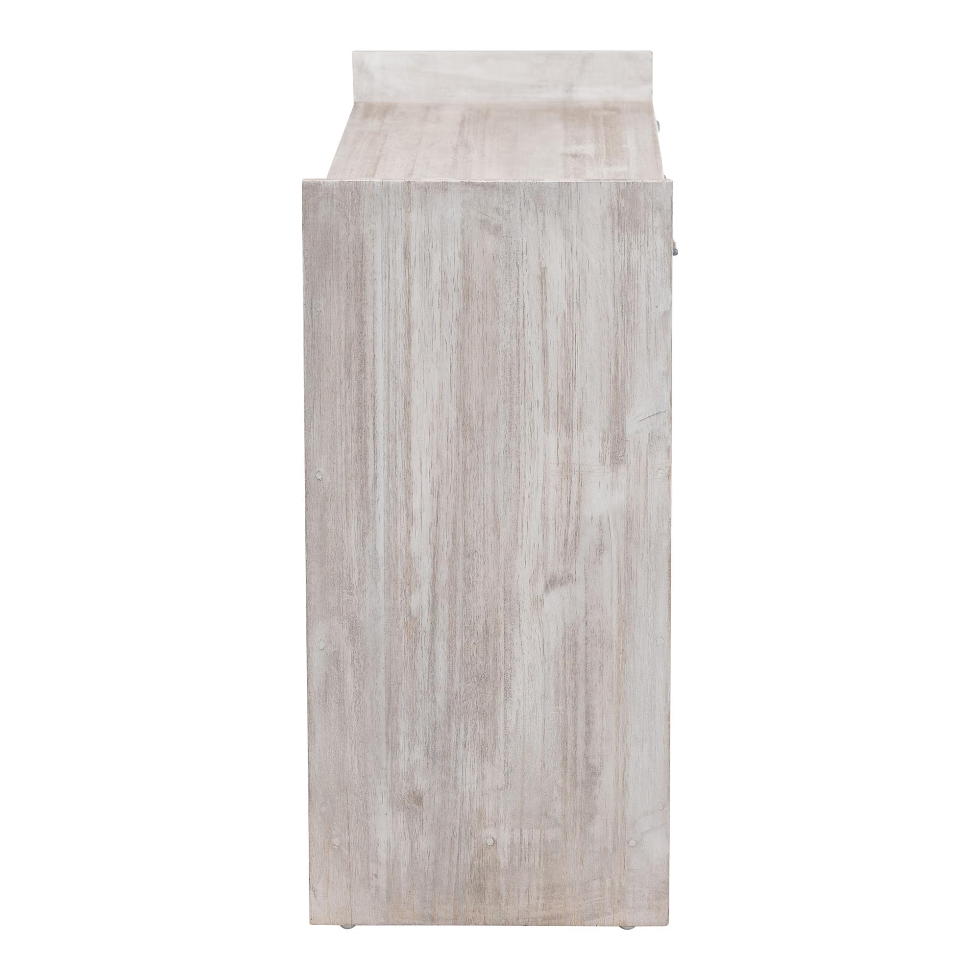 bali & pari Amado Modern Storage Chest, White Wash