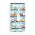 thumbnail image 2 of Yayeee Toggle Light Switch Wall Plate 1-Gang 4.5"x2.7" Home Decorative Outlet Cover, Cartoon Train Pattern, 2 of 7