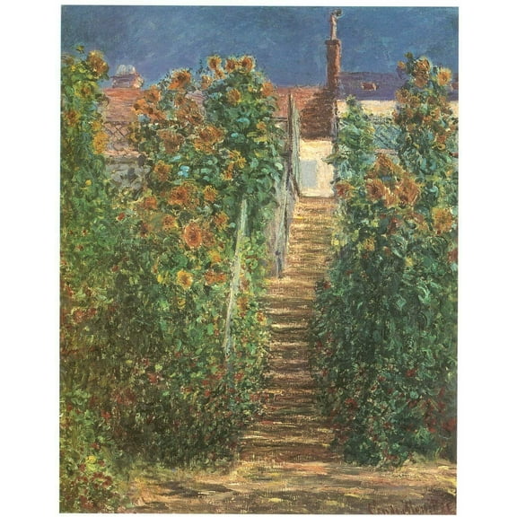 The Artists Garden At Vetheuil - CANVAS OR FINE PRINT WALL ART