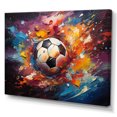 thumbnail image 2 of Designart "Kaleidoscopic Soccer Ball II" Sports Wall Art Print, 2 of 5