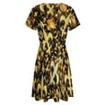 thumbnail image 5 of New Orleans Black And Gold Louisiana Fleur De Lis Beads Short Sleeve Dress Women Summer Evening Dresses Ladies Sundress, 5 of 7