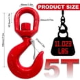 thumbnail image 2 of Gancho giratorio High-PQ de 5 toneladas con cierre de seguridad de 11000 libras, rojo, 2 of 6