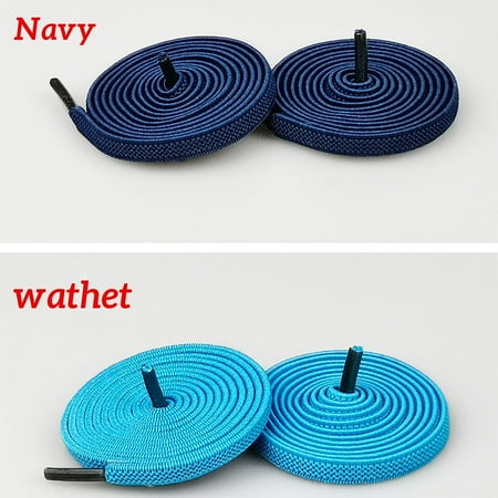 

EJWQWQE Color Metal Capsule Shoelace Child Adult Tying-Free Elastic Shoelaces